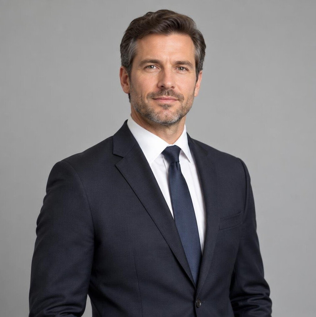 Portrait of a businessman in a dark suit