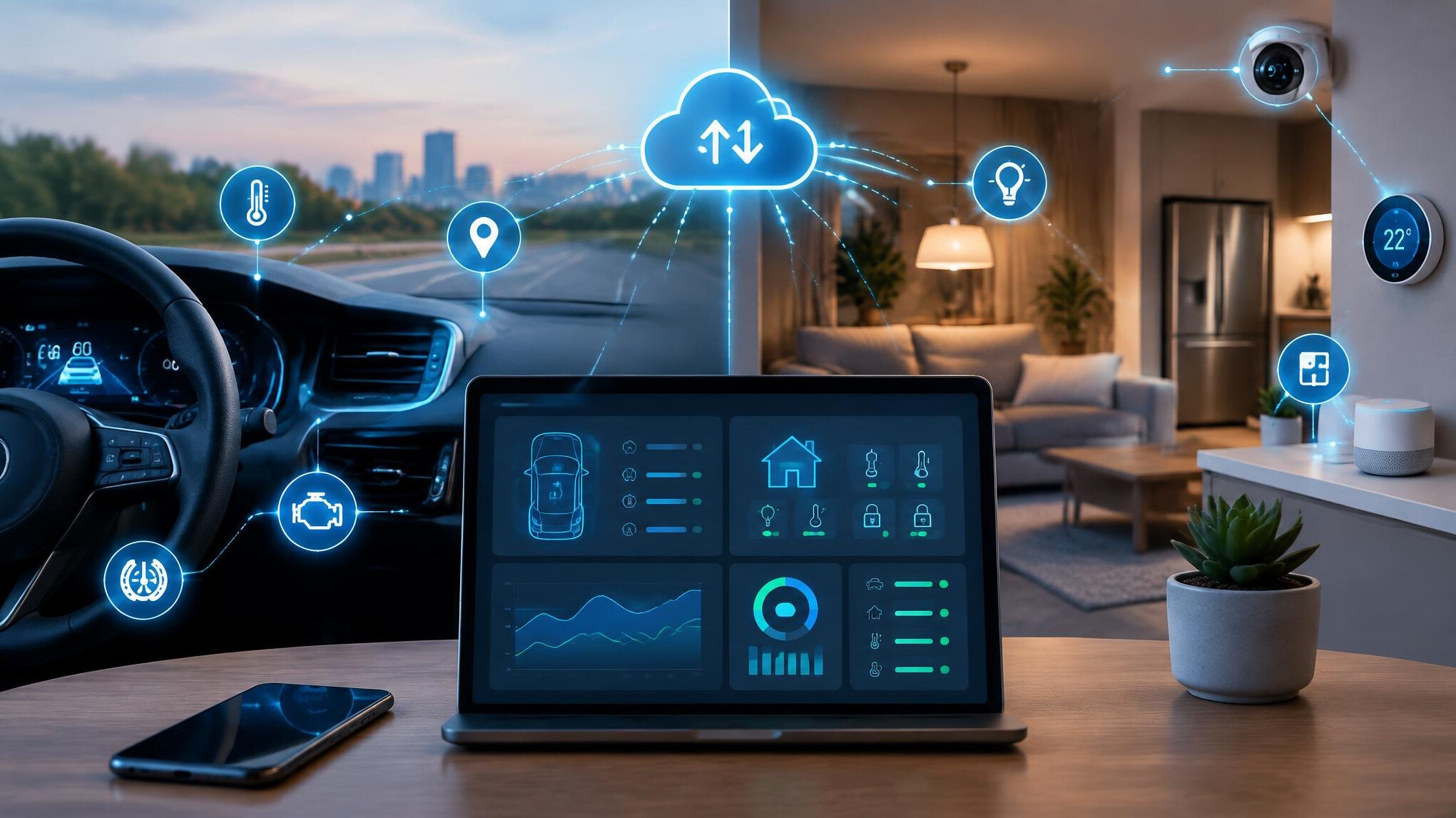 iot sensors in car